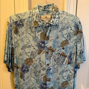 Men's Sz M Island Shores summer shirt. EUC